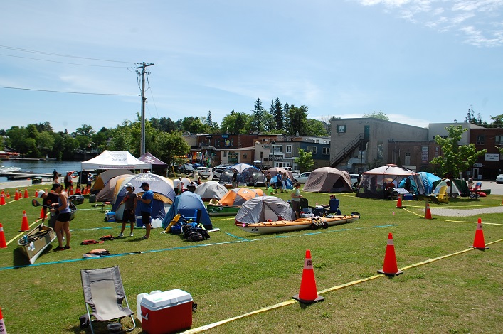 River Mill Park became a temporary tent city for the Algonquin Outfitters 24 Hours of River X