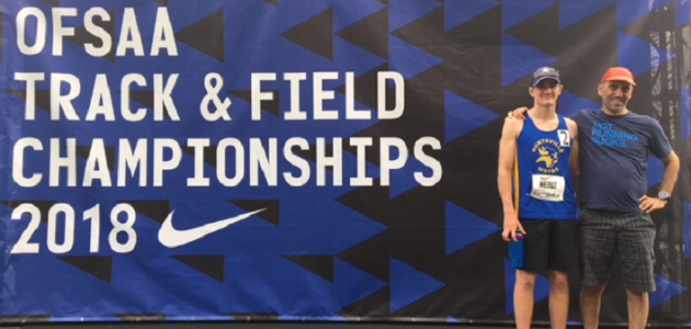 Cameron Heinz represents HHS at provincial track and field finals