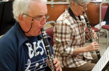 Clarinet players from the Muskoka Concert Band in rehearsal at the Utterson Community Centre