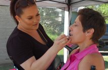 Kelly Hammond gets some lip love courtesty of Erin Martyn of Smashbox