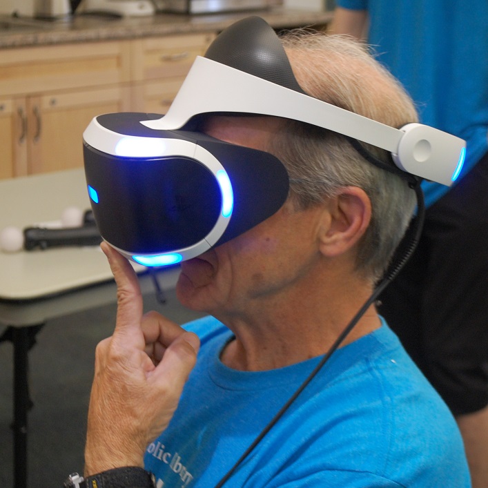 HPL board member David James heads into a virtual reality world