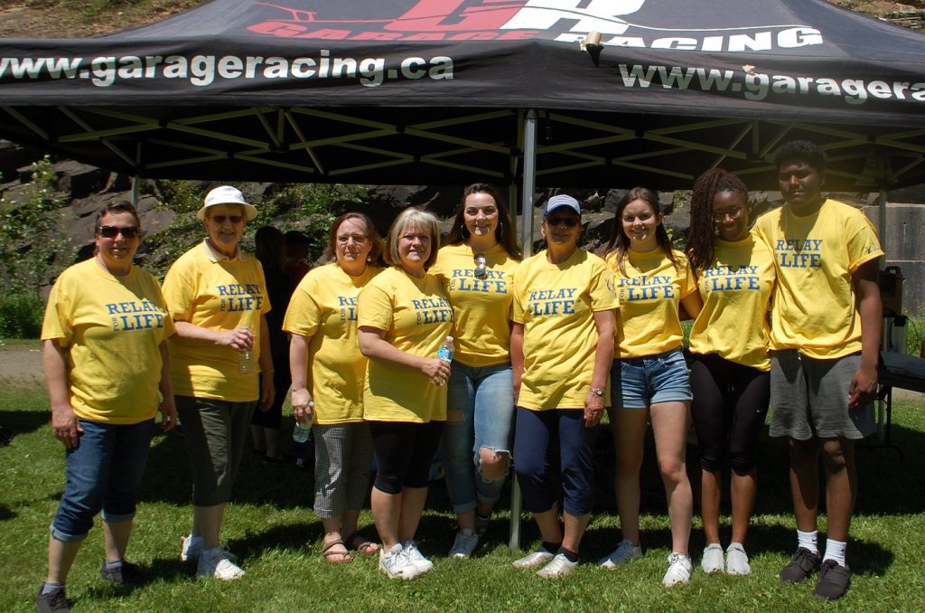 Cancer survivors at the HHS Relay for Life