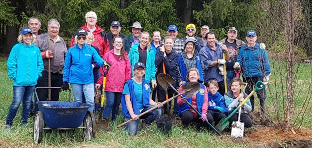 Rotary Club of Huntsville plants a tree for each of its members