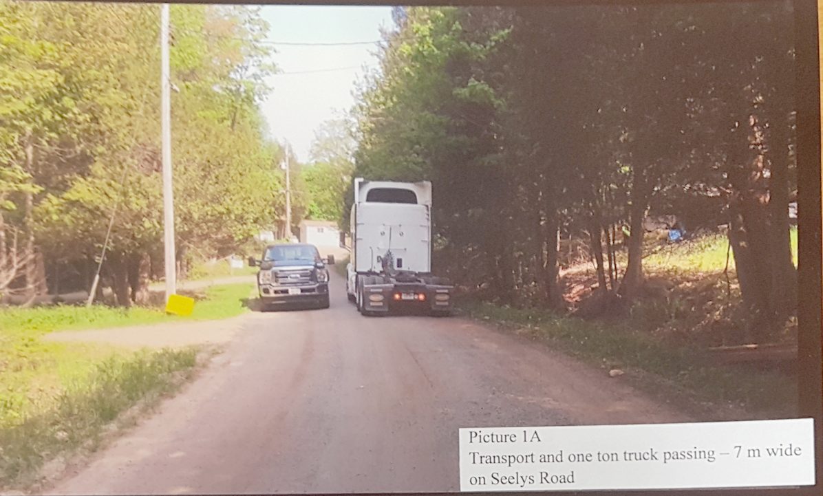 This photo of Seelys Road submitted by Jill Perry seemed to sway some planning committee members on June 13.