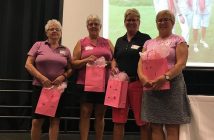 The 2018 Golf Fore the Girls champions with a score of 55 were (from left) Debby, Terri, Judy, and Chris (supplied photo)