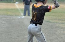 Jacob White gets ready to take a swing