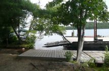 A barge coming in to the boat launch at 4066 South Portage Rd (Photo from Councillor Dan Armour's presentation)