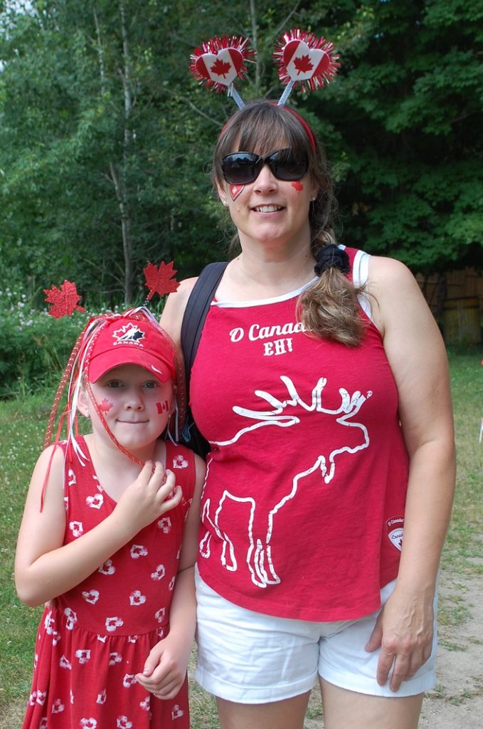 Sophie and Kelly Marwick in their Canada Day finest