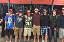 HHS grade 12 students (from left) Riley Kyneston, Logan Voyer, Blake Schmitz, Aidan Todd, John Curtis, Mitchell Paquin, Quinton Strood, and Cameron Yeo earned their CWB SMAW Level 1 Flat certifications this year. Blake Schmitz also earned an additional four certifications. Missing from photo: Bentley Lupton and Tyler Jones. (supplied photo)