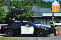 The OPP helped control traffic to keep athletes safe