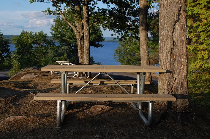 Picnic tables have been added to people can sit and enjoy the view