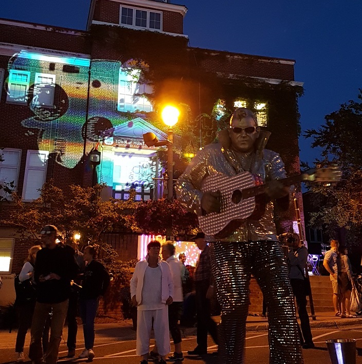 Silver Elvis may have left the building, but he reappeared on Huntsville's Main Street for Nuit Blanche North