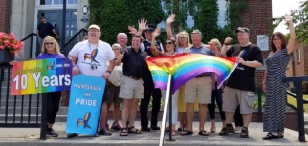Tenth annual Muskoka Pride Festival kicks off with flag-raising and BBQ in Huntsville