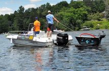 The Doppler tub is towed to shore (Photo: Cheyenne Wood)