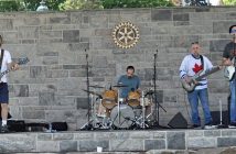 The Suspects took to the Rotary Bandshell in River Mill Park after the bathtub derby (Photo: Cheyenne Wood)