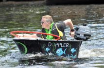 Doppler races ahead, only to be thwarted by engine trouble that would take the tub out of the derby (Photo: Cheyenne Wood)