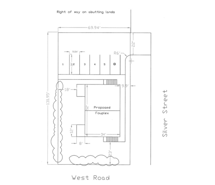 A sketch of the proposed Silver Street four-plex (Image: planning committee agenda)