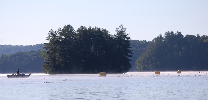 Sunrise Swim for Healthcare route follows the first leg of the Ironman 70.3 swim