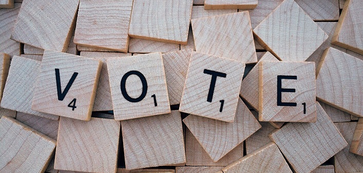 Vote scrabble tiles
