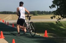 Ian Markham heads out on the triathlon bike course at the 2018 Ontario Summer Games (Photo: Janet Markham)