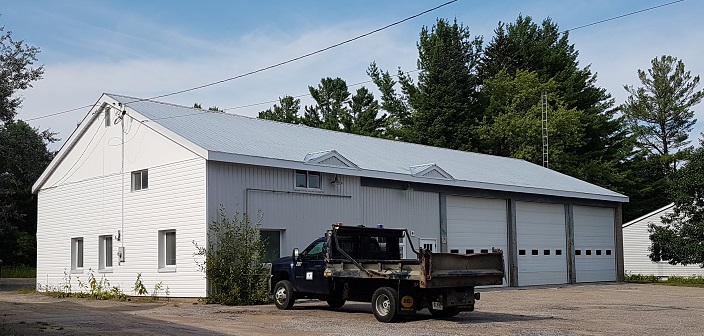 Local developer Larry Ross said that, conceptually at least, removing this District of Muskoka building on Chaffey Township Road could open up a site for a future Habitat for Humanity build