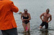 Glenn says that having other swimmers in the water with him made the project more enjoyable