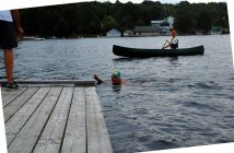 Glenn arrives at the South Portage dock