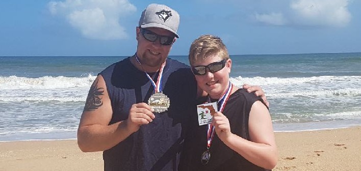 Jeff and Lucas in Florida when they won Gold in February Photo Crystal Allen