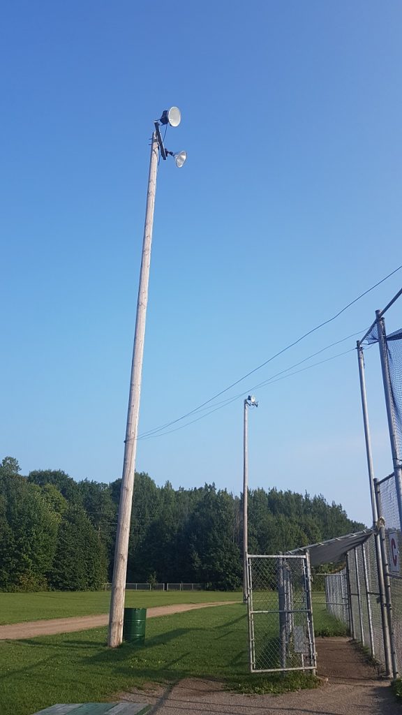 The existing lights at the McCulley-Robertson diamonds are outdated and near the end of their life
