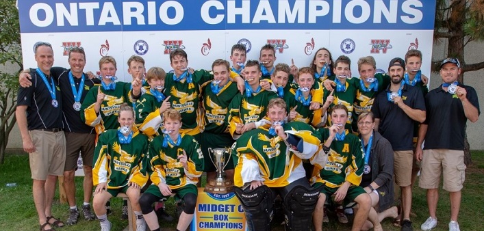 Huntsville Hawks are the Ontario Midget Box Champions 2018