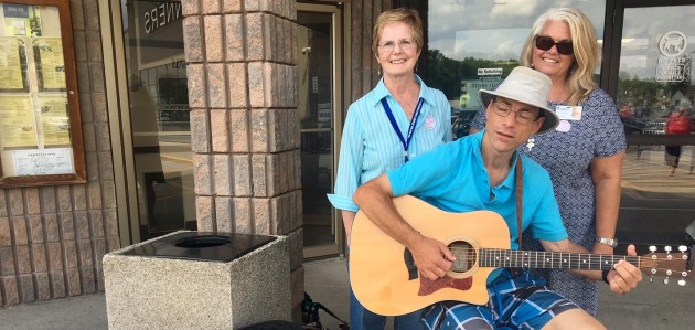 Busking for a cause: Rob Seymour sings in support of Paddle for Fairvern