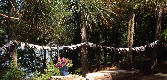 At first the peace flag flew at Mary Spring's home (Photo: Mary Spring)