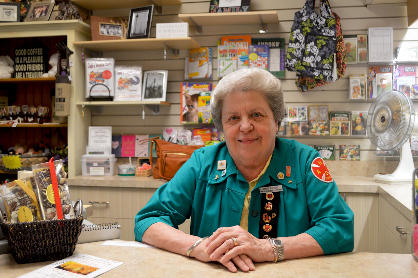 After close to 20 years as a Huntsville Hospital Auxiliary volunteer, Irene Parker is as happy being of service today as she was when she first started.