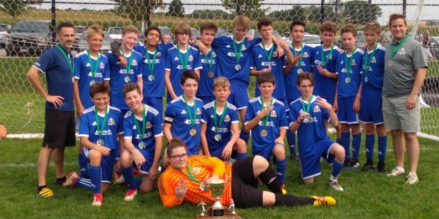 Huntsville U15 Strikers are the 2018 Huronia District Club Champions, again