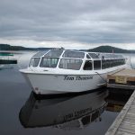 The Tom Thomson tour boat arrived at the Port Sydney dock via truck