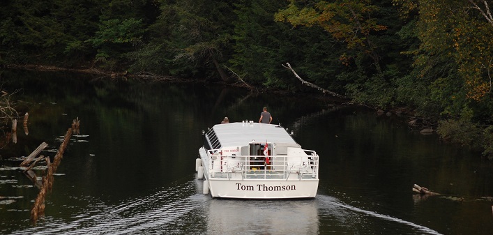The Tom Thomson nears Fairy Lake via the canal
