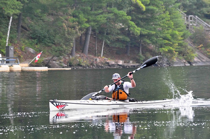 This solo kayaker is focused on his goal (Photo: Cheyenne Wood)