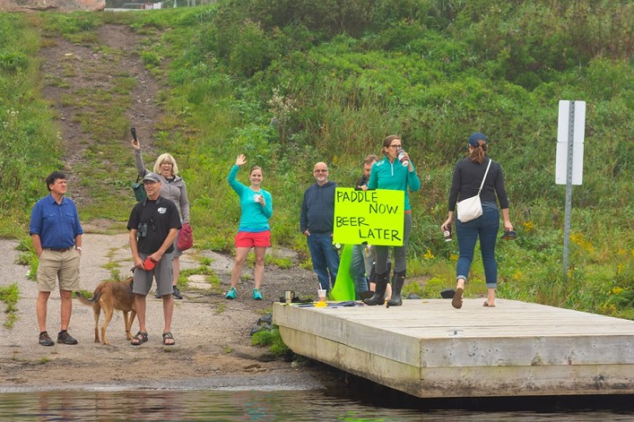 Spectators cheer on the paddlers (Photo: Randy Mitson)