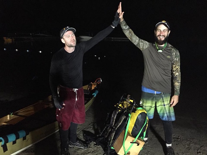 Voyageur Team Paddlin' YakaChap at the finish at Hidden Valley Resort (Photo: Randy Mitson)