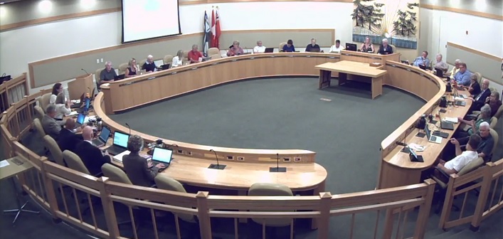 A screenshot from the Sept. 17, 2018 District Council meeting webcast (muskoka.on.ca)