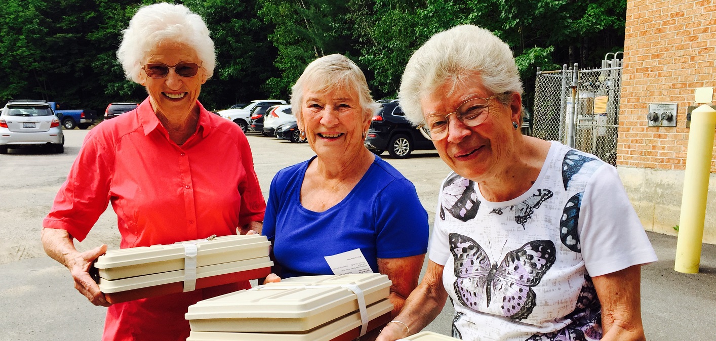 Meals on Wheels volunteers (from left) Ann Cummings, Diane Litchfield and Judy Clapp on their way to make deliveries (supplied photo)