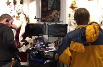 Monitors were set up in the back of the store (Photo: Christmas Tyme)