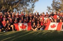 The Team Canada Age Group team at the opening ceremonies for the ITU World Championships Grand Final Gold Coast 2018 (supplied photo)