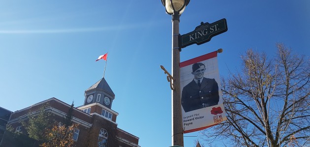 Remembrance Day banners honouring fallen WWII soldiers are back in downtown Huntsville