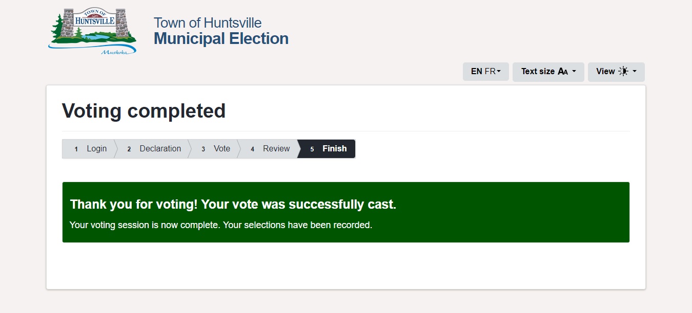 Voting complete