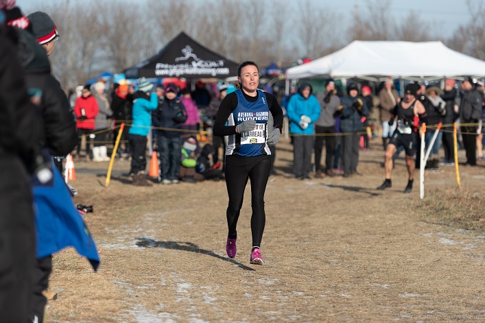 Lavinia Carreau on her way to a first place W40-44 finish (Photo Peter Stokes)