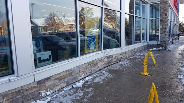 Car strikes front of Shoppers Drug Mart