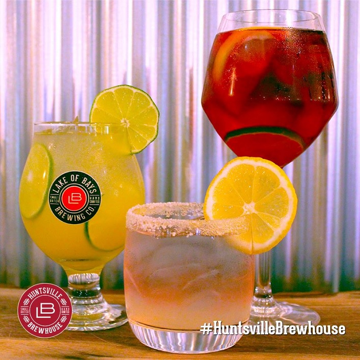 The Brewhouse Sangria (right) is a festive and fruity alternative to red wine (Image: Huntsville Brewhouse)