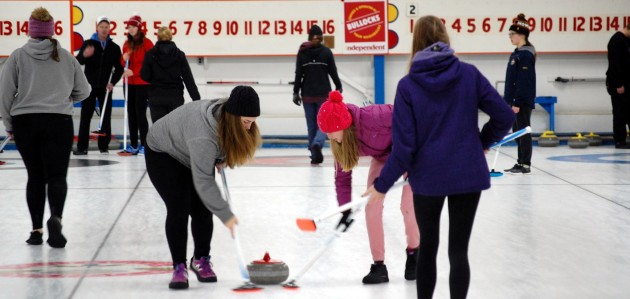 New HHS curling team hosts its first bonspiel at Huntsville Curling Club