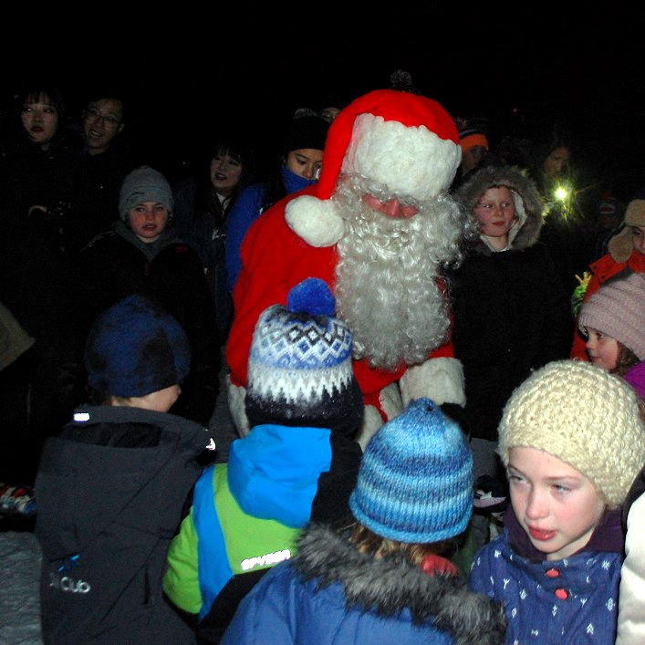 Santa meets some of his young fans